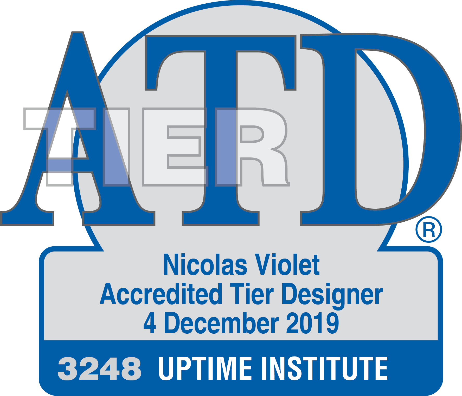 Accredited Tier Designer — Uptime Institute — Nicolas Violet, accréditation n°3248